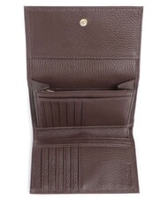 COCCINELLE METALLIC SOFT Portefeuille &agrave; deux volets en cuir martel&eacute; brunette - Portefeuilles Femme - 2