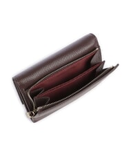 COCCINELLE METALLIC SOFT Portefeuille &agrave; deux volets en cuir martel&eacute; brunette - Portefeuilles Femme - 3