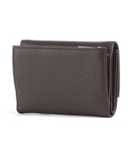 COCCINELLE METALLIC SOFT Portefeuille &agrave; deux volets en cuir martel&eacute; brunette - Portefeuilles Femme - 4