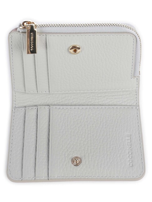 METALLIC SOFT Porte-cartes en cuir neige - Portefeuilles Femme