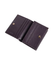 COCCINELLE METALLIC SOFT Petit portefeuille en cuir prunes - Portefeuilles Femme - 2