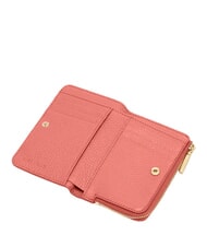COCCINELLE METALLIC SOFT Petit portefeuille en cuir argile rose - Portefeuilles Femme - 2