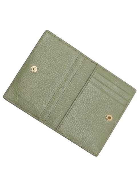 METALLIC SOFT Portefeuille en cuir verdure - Portefeuilles Femme