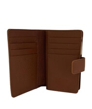 COCCINELLE METALLIC SOFT Portefeuille en cuir textur&eacute; Cognac - Portefeuilles Femme - 2