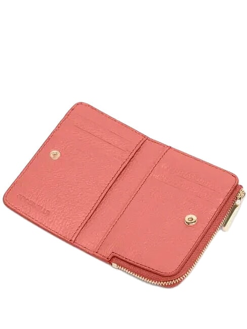 METALLIC SOFT Porte-cartes en cuir argile rose - Portefeuilles Femme