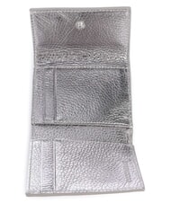 COCCINELLE METALLIC SOFT Portefeuille en cuir grain&eacute; acier - Portefeuilles Femme - 2