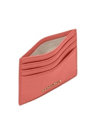 COCCINELLE METALLIC SOFT  Porte-cartes plat en cuir argile rose - Portefeuilles Femme - 2