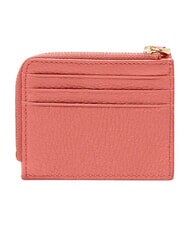 COCCINELLE TASSEL Porte-cartes zipp&eacute; en cuir martel&eacute; argile rose - Portefeuilles Femme - 3