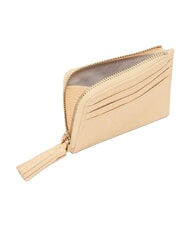 COCCINELLE TASSEL Porte-cartes zipp&eacute; en cuir martel&eacute; - Portefeuilles Femme