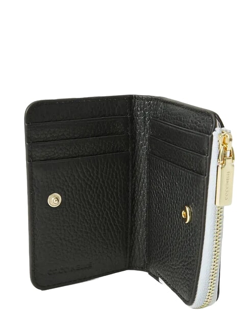 METALLIC TRICOLOR Porte-feuille en cuire neige/cognac/noir - Portefeuilles Femme