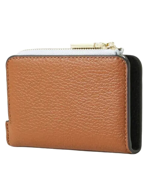 METALLIC TRICOLOR Porte-feuille en cuire neige/cognac/noir - Portefeuilles Femme
