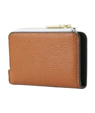 COCCINELLE METALLIC TRICOLOR Porte-feuille en cuire neige/cognac/noir - Portefeuilles Femme - 4