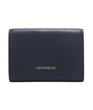 COCCINELLE MAGIE Porte-feuille en cuire bleu nuit - Portefeuilles Femme - 3