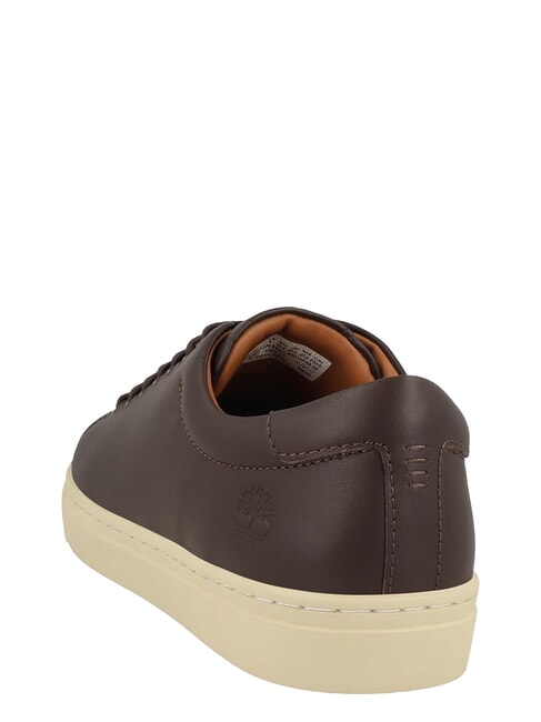 DOR PARK Baskets en cuir pleine fleur marron fonc&eacute; - Chaussures Homme