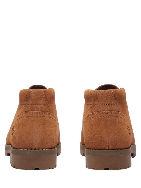 BRITTON SQUARE Bottine basse &agrave; lacets en cuir daim rouille - Chaussures Homme