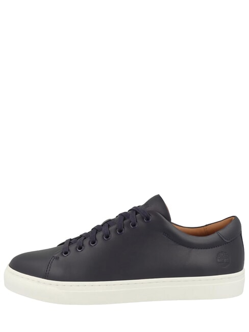 DOR PARK Baskets en cuir pleine fleur bleu fonc&eacute; - Chaussures Homme