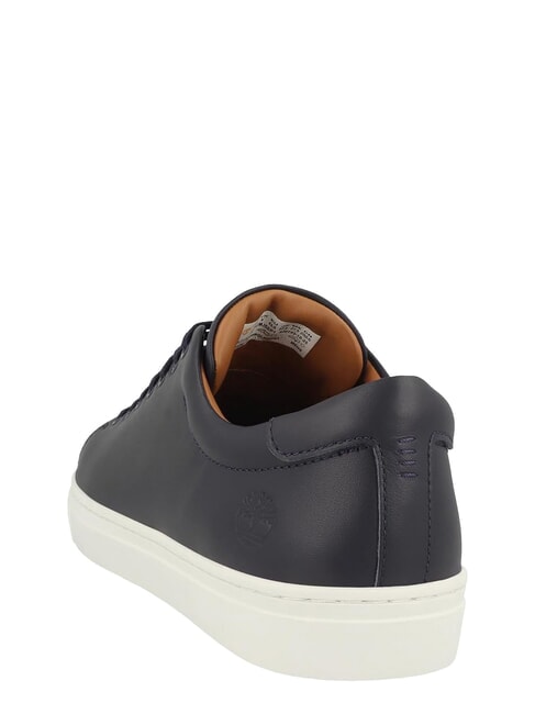 DOR PARK Baskets en cuir pleine fleur bleu fonc&eacute; - Chaussures Homme