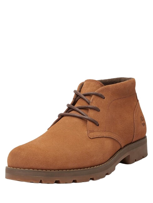 BRITTON SQUARE Bottine basse &agrave; lacets en cuir daim rouille - Chaussures Homme