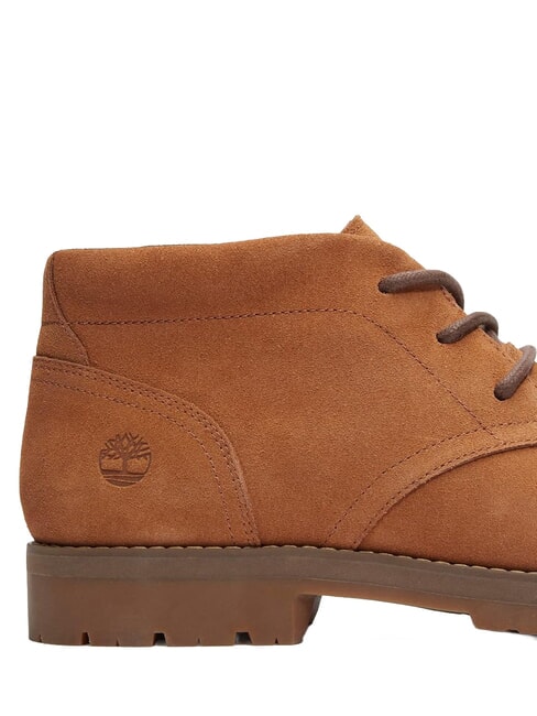 BRITTON SQUARE Bottine basse &agrave; lacets en cuir daim rouille - Chaussures Homme