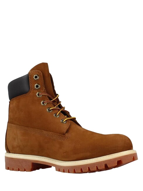 PREMIUM Bottines en cuir &agrave; lacets orange - Chaussures Homme