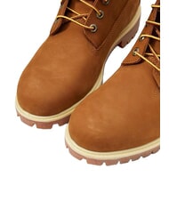 TIMBERLAND PREMIUM Bottines en cuir &agrave; lacets orange - Chaussures Homme - 6