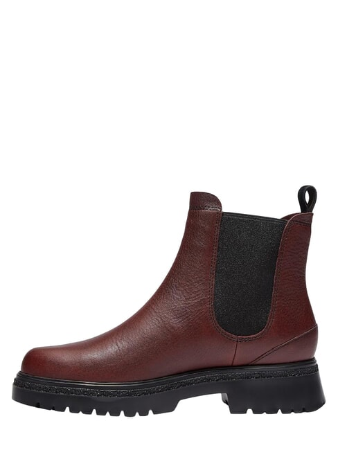 CAMBRIA VALLEY Bottines en cuir bordeaux pleine fleur - Chaussures Femme