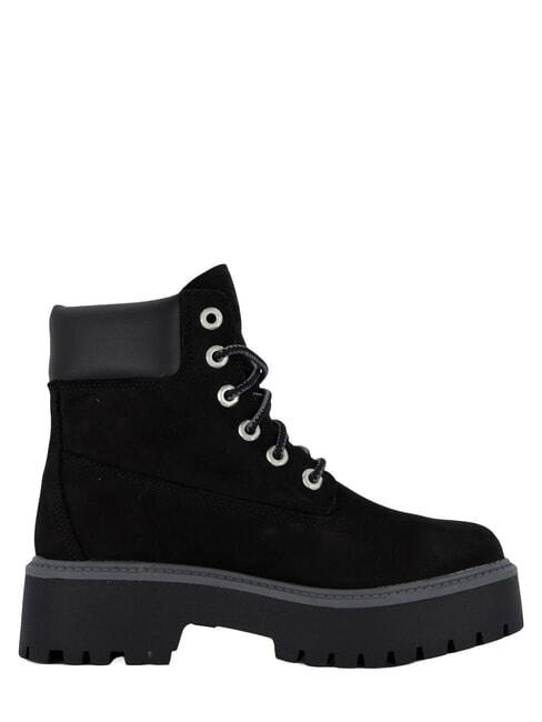 STONE STREET PLATFORM WP Bottine en cuir imperm&eacute;able Jetblack - Chaussures Femme
